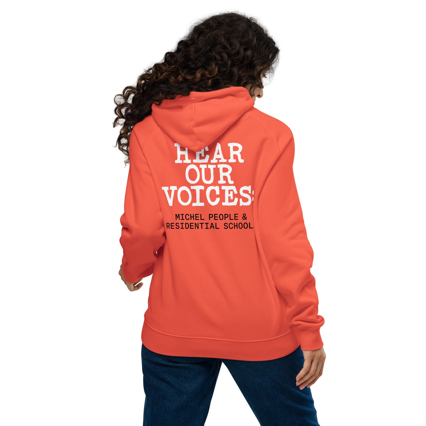 HEAR OUR VOICES Hoodie (orange: front & back logos)